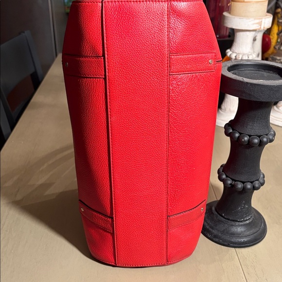 kate spade Orange Leather Shoulder Bag with Gold Logo Plate - Picture 5 of 8